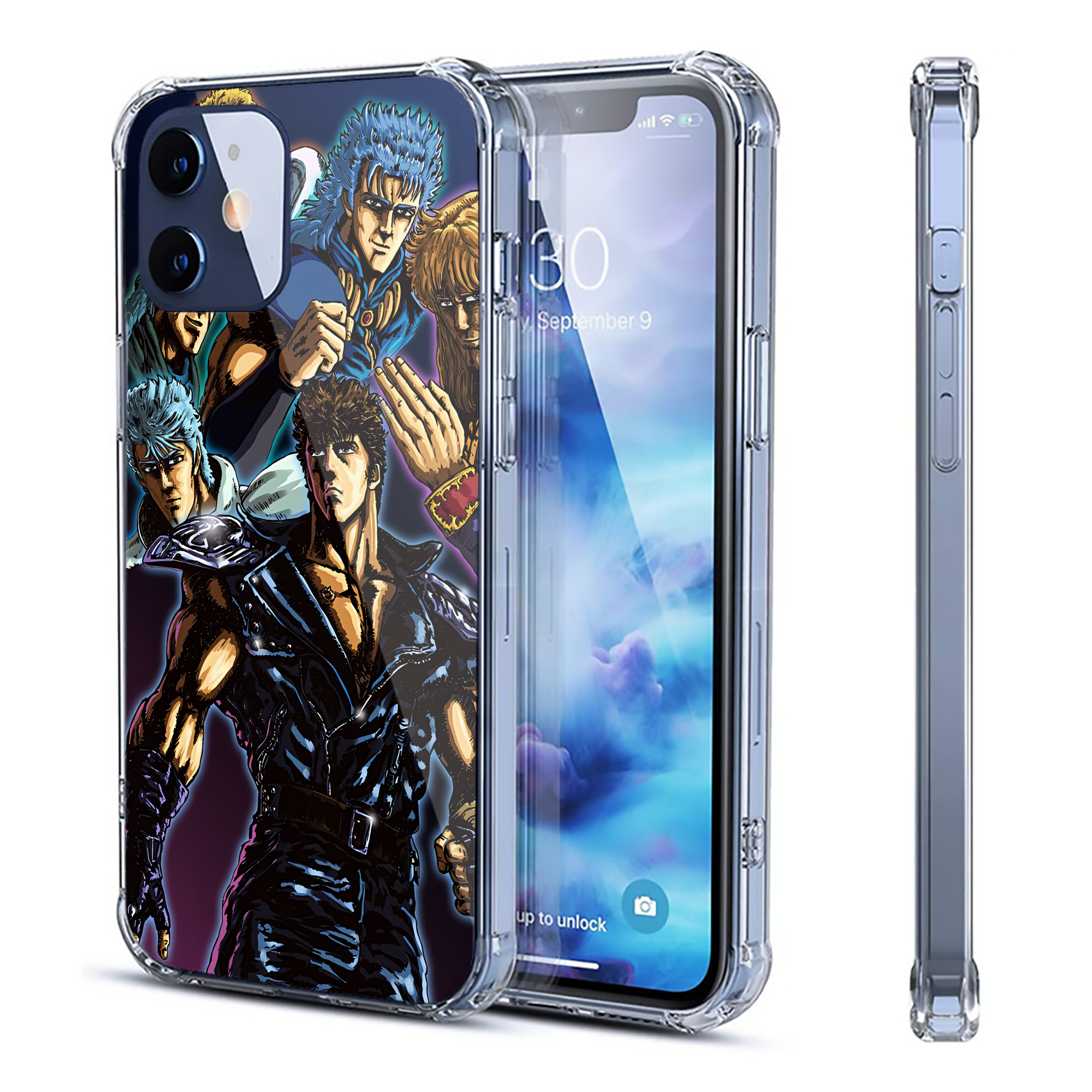 （画像用） 北斗の拳 Fist of the North Star 【iPhone 12シリーズ対応】透明スマホケース（クリアソフトケース）